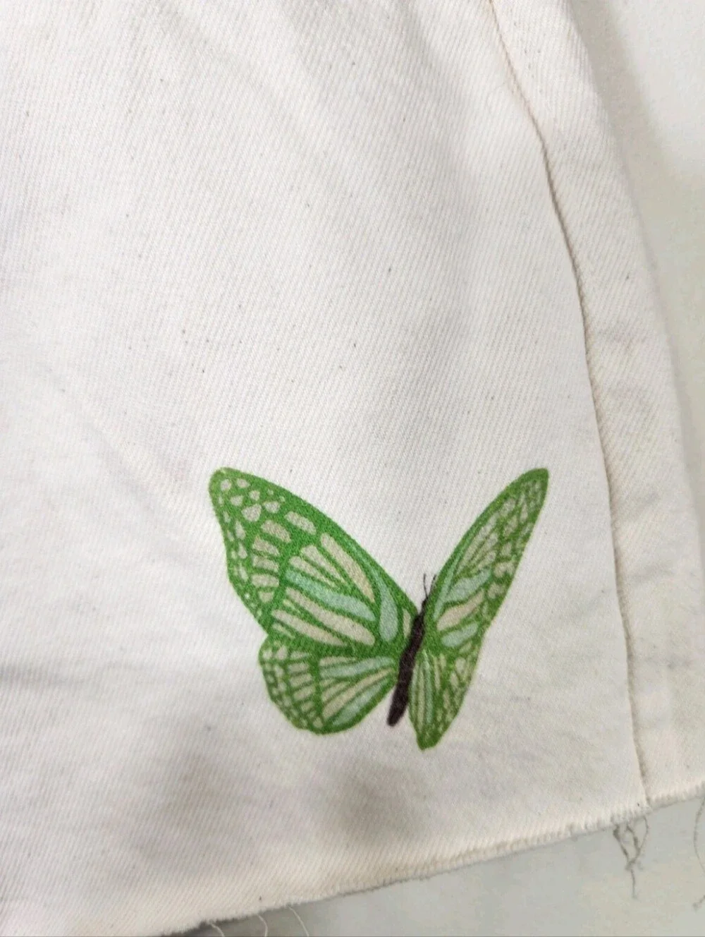 Levi's 501 Original Womens Size 31 Butterfly Print high rise Denim shorts NWT 3 - Picture 7 of 8